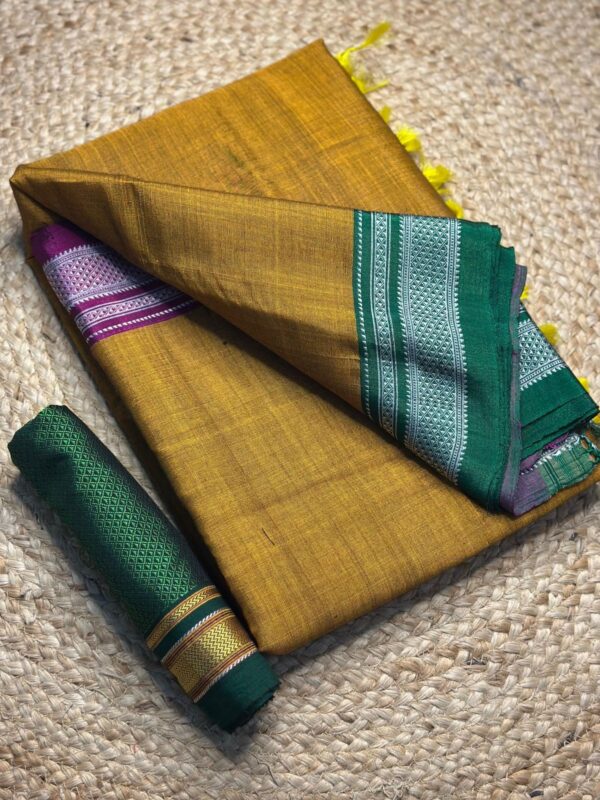 Handloom Plain Chikki Paras Silk Pallu Sarees Namsante Online Store