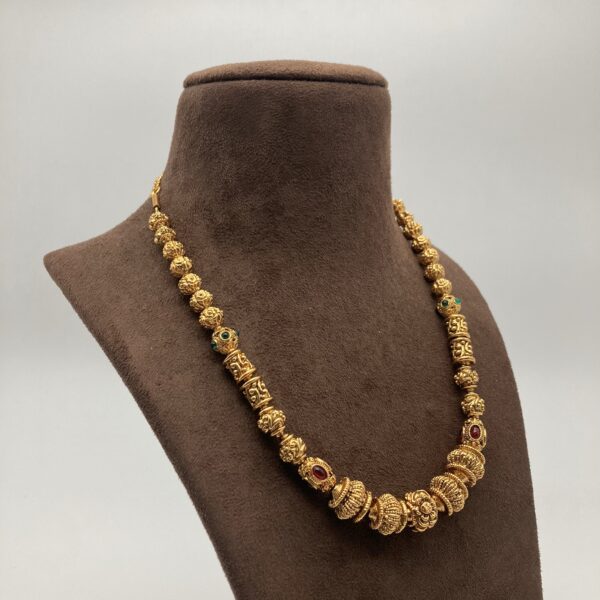 Traditional Gundu Mala Pandent Set - Image 3