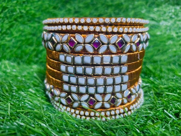 Silk thread kundan bangles