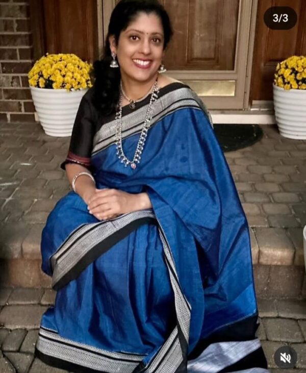 Handloom plain chikki paras silk pallu sarees