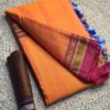Handloom plain chikki paras silk pallu sarees
