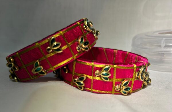Silk thread kundan bangles
