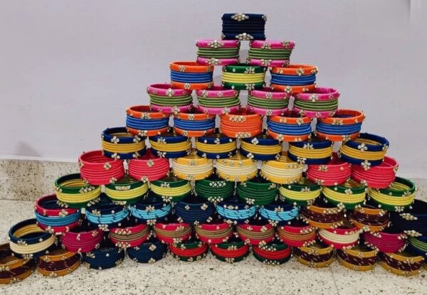 Silk thread kundan bangles Return gifts