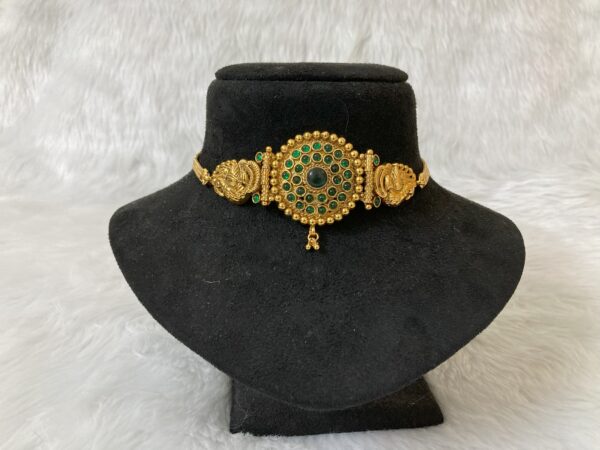 Elegent Kemp High Neck Choker With Jumka - Image 2