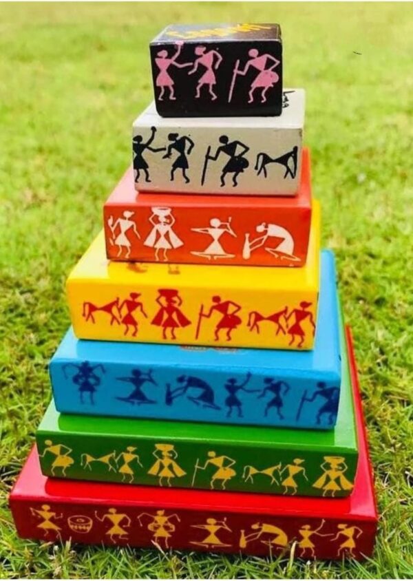 Handcrafted worli Art Lagori/Bam Pitto Wooden Toy