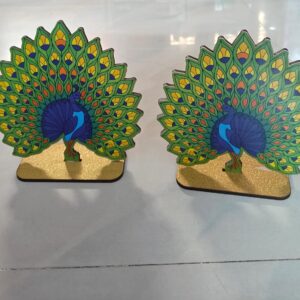 Open peacock pair MDF material