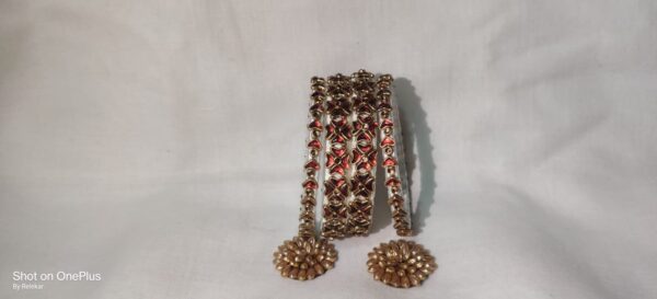 Valentine's day special Kundan bangles - Image 2