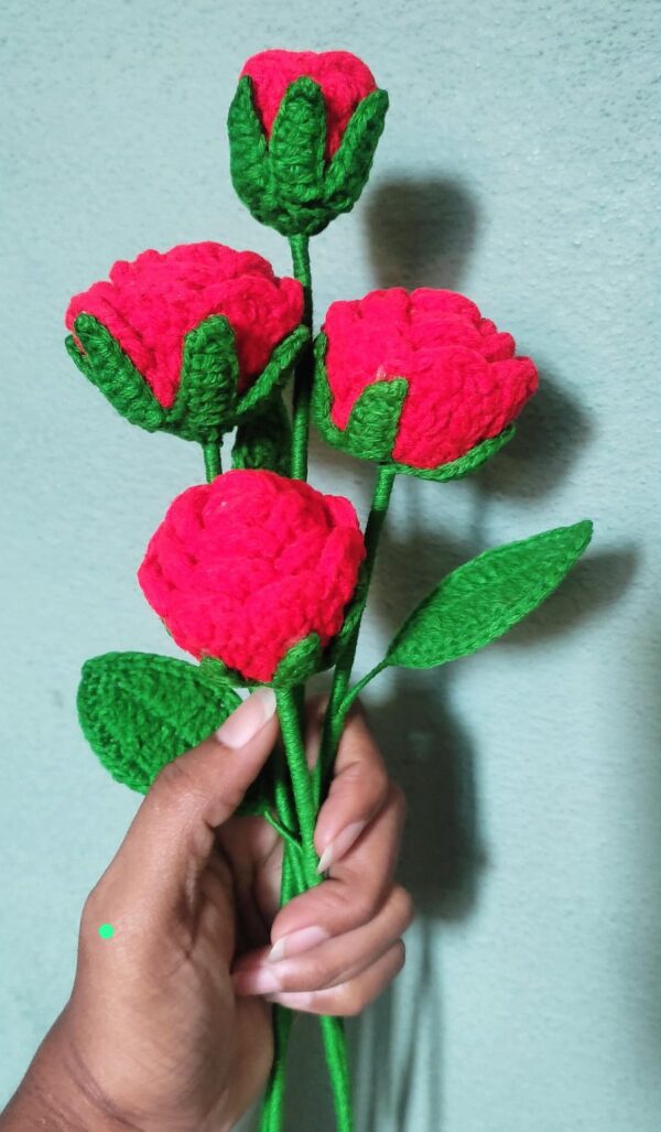 Crochet Red roses