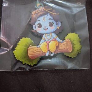 God Krishna Wooden Fridge Magnet