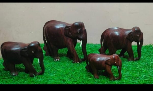 Home Decor Rosewood Hand Crafted Elephent - Image 2