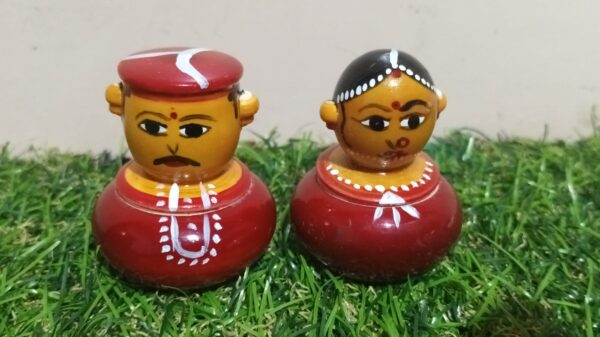 Channapatna Wooden Haldi - Kumkum Container/Sindur Kumkum Shringar Box Sindoor dibbi