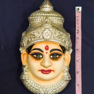 German Silver Tanjore Painted Varamahalakshmi Face.
