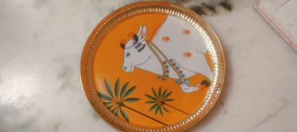 Pichwai Brass plate