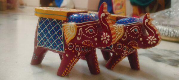 wooden elephant small - Image 2