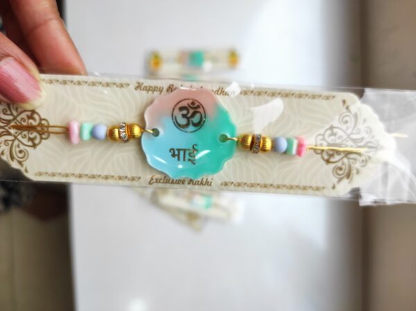 Resin art customised Rakhi - Image 9