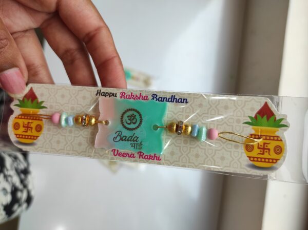 Resin art customised Rakhi - Image 3