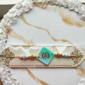 Resin art customised Rakhi
