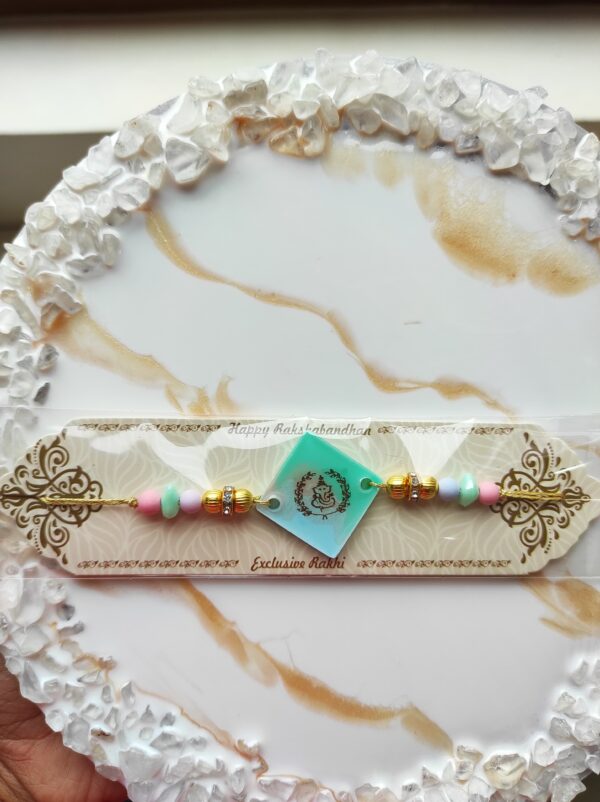 Resin art customised Rakhi