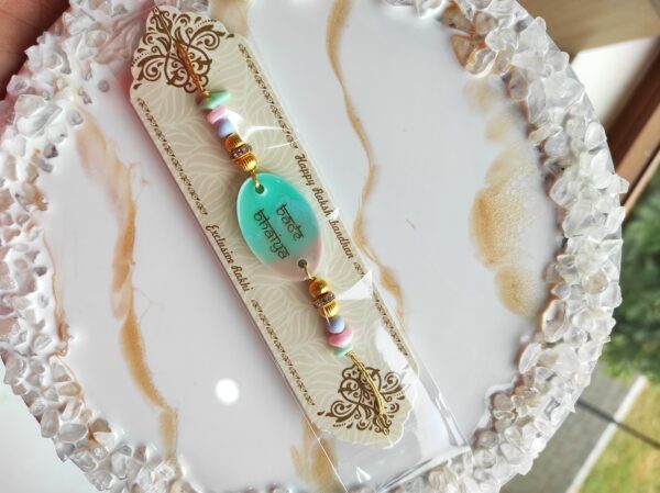 Resin art customised Rakhi - Image 6
