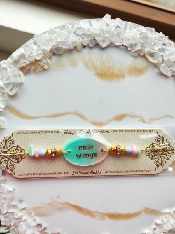 Resin art customised Rakhi - Image 7