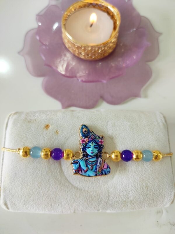 Metal charm Rakhi