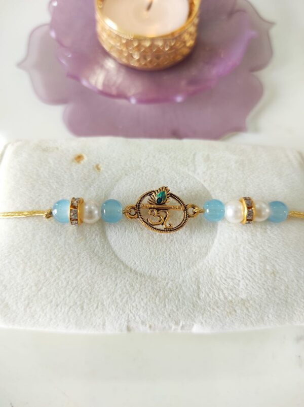 Metal charm Rakhi - Image 3