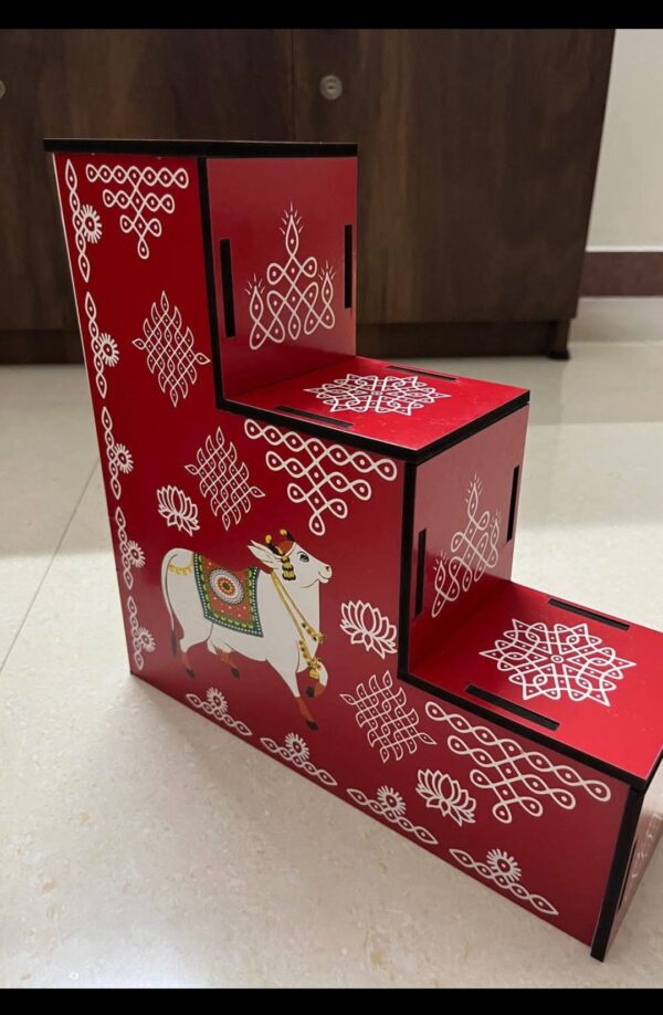 Pichwai Design Diya Stand - Image 3
