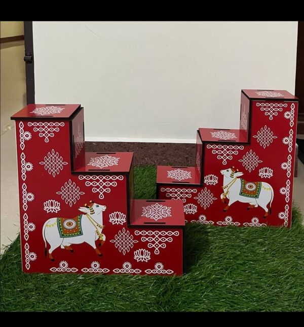 Pichwai Design Diya Stand - Image 2